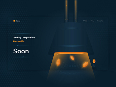 Bitcoin Landing page UI - Alluma abstruct illustration bitcoin bitcoin landing page ui blockсhain creative illustration cryptocurrency ethereum ripple template ui ui design website design