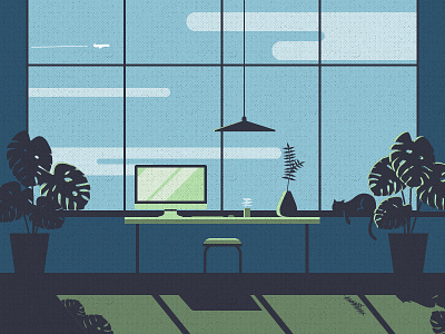 Color Exploration #2 color exploration illustration monstera office workspace