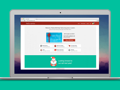 Hello Santa - User Homepage branding design responsive design ui ui design ux ux design web