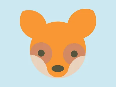 Fox face design golden ratio illustration logo design