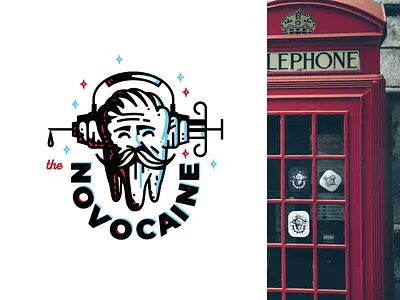 The Novocaine 2 branding character emblem flat graphic design icon illustration linework logo logotype mark novocaine teeth tooth typography ui ux vector