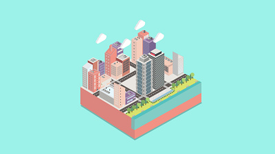 Barcelona 3d animation cinema 4d city colours design flat design illustration info design info graphic