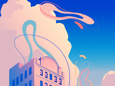 Summer Breeze adobe illustrator editorial illustration illustration risd summer sunset