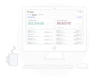 Medical Billing Project concept medical technology ui ux