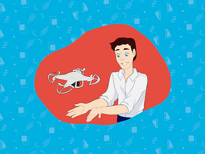 Drone ai color design illustration pattern technology vector