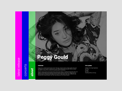 #DailyUI Day6 - User Profile Page 006 daily house ipad music peggy gou profile typography ui user web website