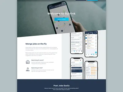 Sublink Landing Page app landing page mockup ui ui ux design ux design web design