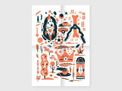 Fanzine: elements poster! gouache illustration ilustracion