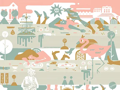 Ways to die: Deadly Banquet digital illustration ilustracion photoshop wacom