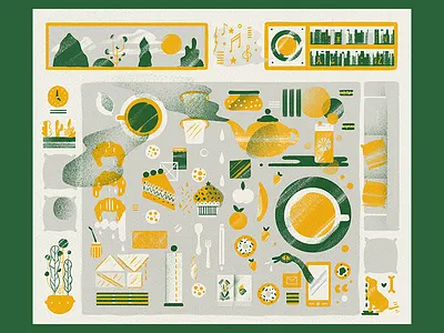 Recipe: A Perfect Afternoon digital food illustration ilustracion photoshop recipe wacom