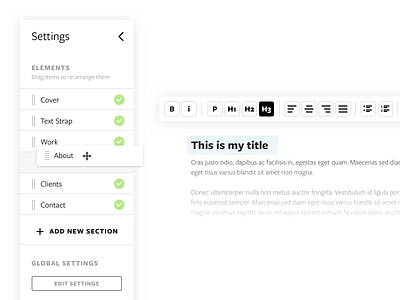 Inline Editor UI ✍️ app design ui ux web web design