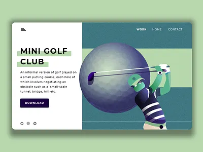 Golf 3d art circle colorful flat hands illustration insight investment money ui wealthy