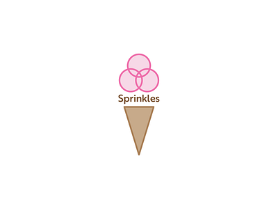 Sprinkles design ice cream ice cream cone ice cream shop icon icon design logo logo design logos pink sprinkles thirty logo challenge thirty logos typography