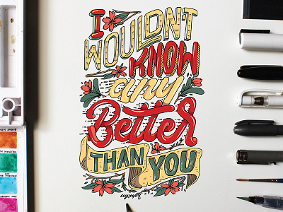 "I Wouldn't Know" Hand Lettering brush lettering calligraphy digital lettering hand lettering lettering lyrics typography