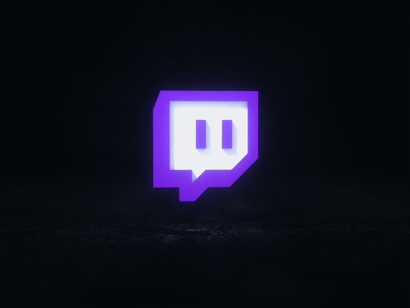 Twitch Logo Bounce 3d bounce branding c4d cinema 4d gif live stream logo logo animation octane streaming twitch