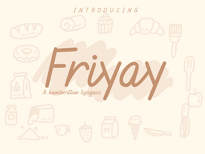 Friyay Handwritten Typeface cute font freebie friyay handwriting handwritten modern mono line mono weight script typeface