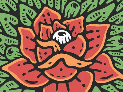 Warmup Sketch: Rose Illustration apparel branding comic eyeball hand drawn handdrawn horror illustration logo monster pattern poster retro rose shirt sketch skull stipple tattoo