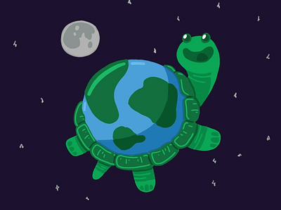 #TeamWorldTurtle illustration