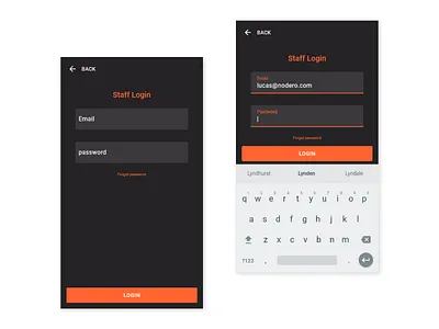 Mobile App Login app design form login mobile ui ux