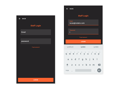 Mobile App Login app design form login mobile ui ux