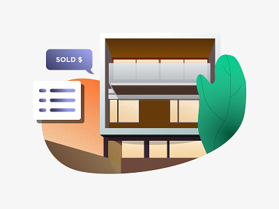 Home Sold Data Illustration 2d art data design flat graphic house illustration property sold ui website