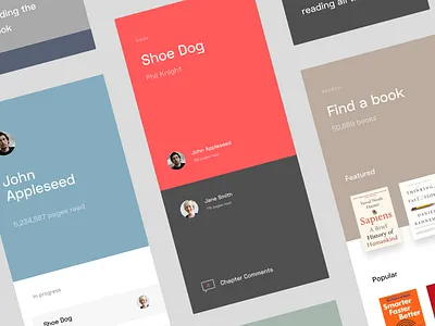 Book Progress Concept app book concept ios mobile ui ux