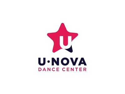 U-Nova Dance Center Logo brand branding creative dance design identity logo logotype minimal nova star