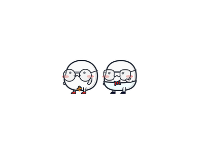 Fangfang & Yuanyuan design icon illustration