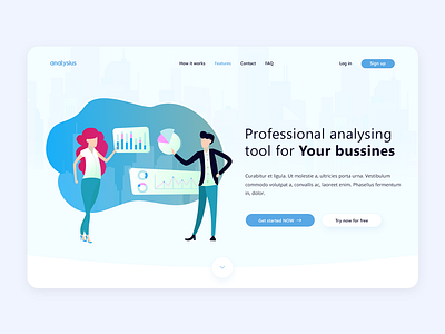 Analysius illustration ui web webdesig