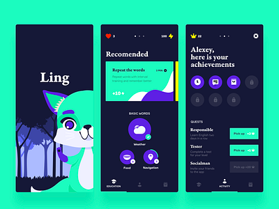 Language app concept app clean concept design interface ios language ui ux