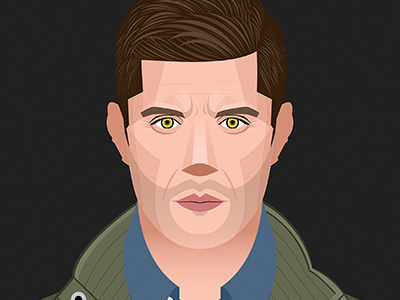 Dean Winchester art bigbratwolf dean dean winchester design digital drawing graphic illustration illustrator jensen ackles portrait spn supernatural tv show vector