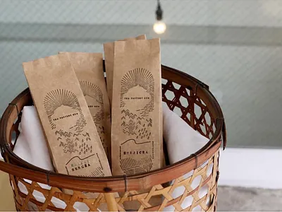 TEA FACTORY GEN Brown Pack handmade tea houjicha japan japanese tea organic tea package design sencha tea tea factory gen tea package