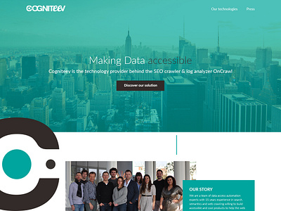 Cogniteev Website cogniteev data green site startup ui web website