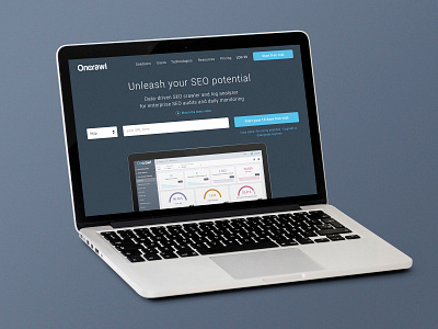 Oncrawl Wesbite blue photoshop saas ui ux web website wordpress