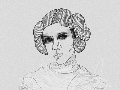 Leia illustration photoshop
