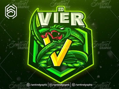 VIER ID Clan Logo Esport Mascot Team Sport Game character animation clan esports esportslogo logoteam mascot mascot character mascot logo snake sport club sports team