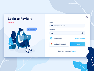 Login form app design desktop form illustration login login form modal ui