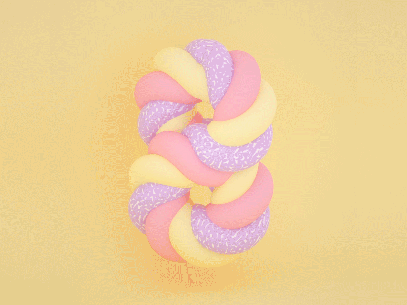 36days_8 36daysoftype 3d animation c4d design eight illustration loop motiondesign octane pattern typography