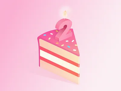 Two Dribbble Invites cake candle design dribbble illustration invitation invite giveaway sweet