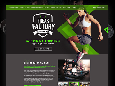 Freak Factory design fitness gym strona www ui webdesign