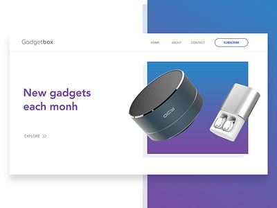 Gadget subscription service agency design ecommerce gadgets gradient subscription subscription box ui ux viska web web design web development website