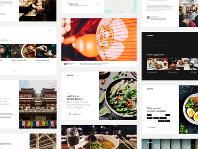 Singapore Food Guide - Updates clean design desktop editorial food guide interaction minimal simple singapore travel ui ux web website