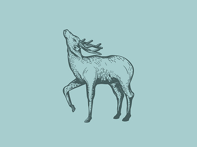 deer dance animal dance deer design digital display drawing dribbble flat icon illustration lettering logo retro tree type typography vector vintage web