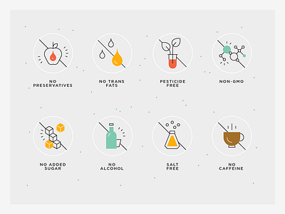 Healthy food values - the "undesirables" food icon values healthy food icons natural food icons no added sugar icon no preservatives icon non gmo icon organic icons outline icons pesticide free icon real food icons salt free icon sustainable icons