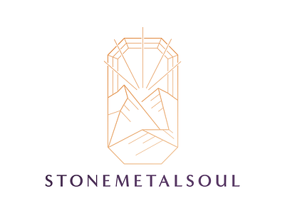 Stone Metal Soul Logo diamond engagment logo ring