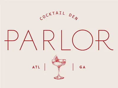 Parlor Cocktail Den Logo atlanta cocktail logo logo design restaurant restaurant branding restaurant design