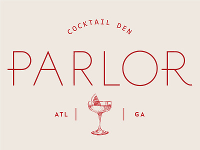 Parlor Cocktail Den Logo atlanta cocktail logo logo design restaurant restaurant branding restaurant design