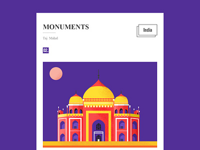 Taj Mahal illustration ui