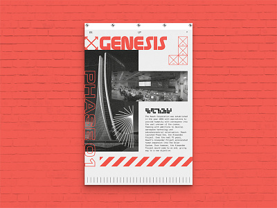 Reach Phase 01 Poster branding brutalist exhibition futurism layout poster design red show typography