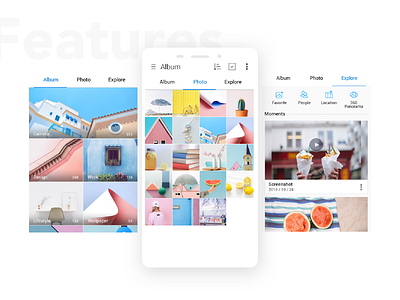 Gallery UI Design app design gallery illustration moment photo tabbar ui